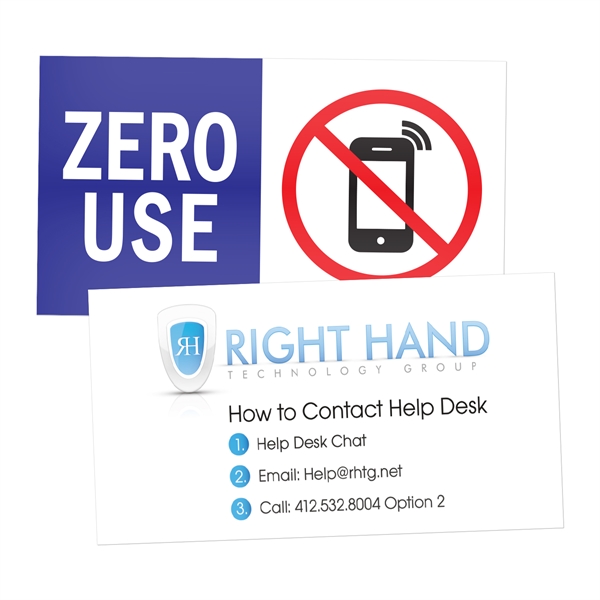 Rectangle-shaped water-resistant sticker. Individually cut, UV resistant, printed on 70lb. 4mil... from ASI 62088 IDProductsource