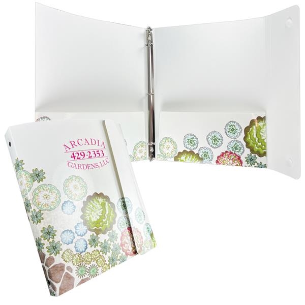 3-ring paper binder with flap & pockets printed on 20 pt.... from ASI 32050 Admore / Admore®