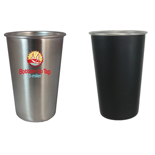 16 Oz. Brushed Stainless Pint Mixing Glass with Rolled Lip... from ASI 80093 Pyrographics / Pyrographics Line
