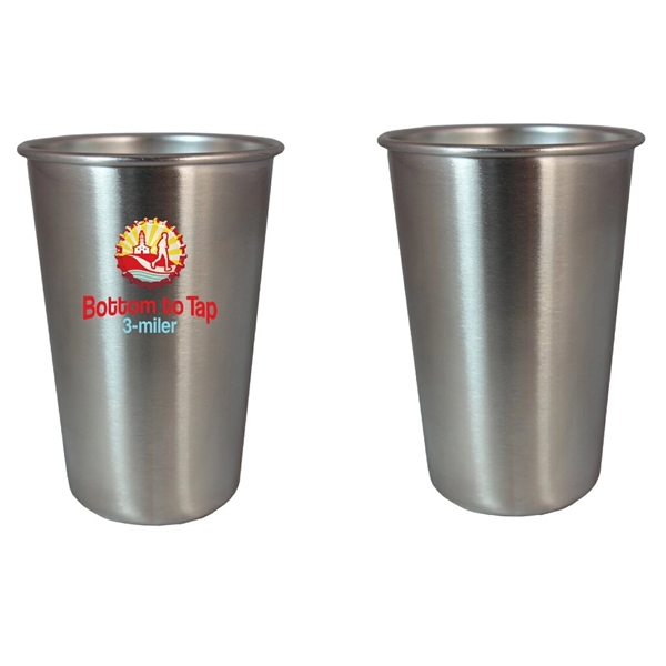 16 Oz. Brushed Stainless Pint Mixing Glass with Rolled Lip... from ASI 80093 Pyrographics / Pyrographics Line