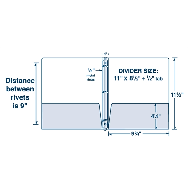 Three-ring laminated paper binder with two 4-1/4" pockets, printed in full... from ASI 32050 Admore / Admore®
