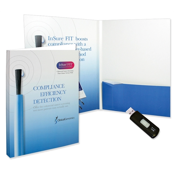 Presentation folder with backbone & flash drive compartment... from ASI 32050 Admore / Admore®