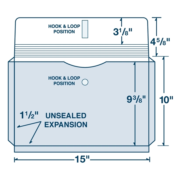 10" x 15" Portfolio with an unsealed 1-1/2" expansion gusset... from ASI 32050 Admore / Admore®