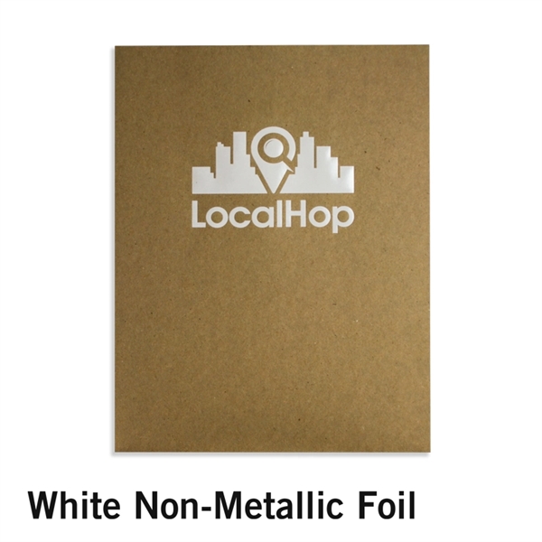 Foil stamped 100% recycled chipboard folder... from ASI 32050 Admore / Admore®