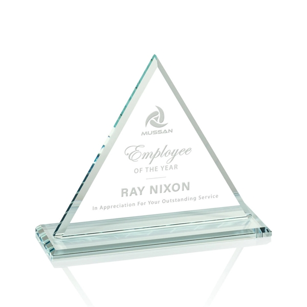 Jade color 1/2-inch thick triangular shape award on a base.... from ASI 84592 St Regis Group / St Regis