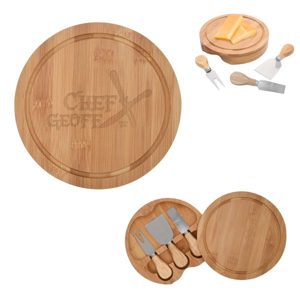 Three-piece cheese server kit with two flat cheese knives, a hard... from ASI 61125 Hit Promotional Products / Hit®