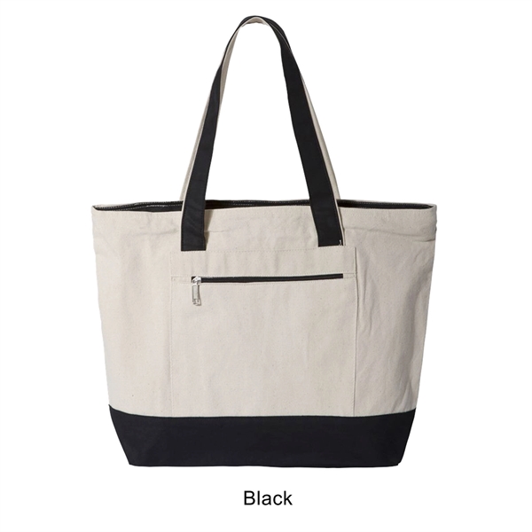 12 oz. Heavy Cotton Two Tone Zippered Tote Bag... from ASI 41511 Brainchild USA Inc / BrainChild Gift Club
