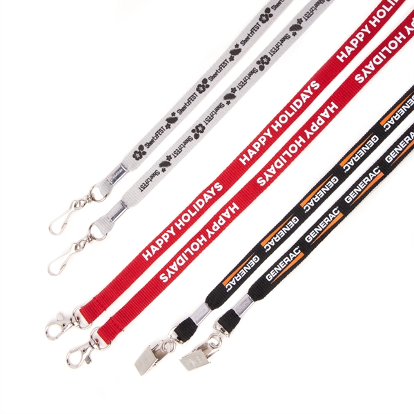 Our 1/2" Flat Polyester Double-ended polyester lanyards in assorted styles and... from ASI 62088 IDProductsource