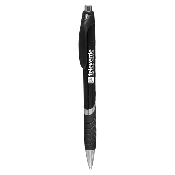Ergonomically designed click-action ballpoint pen with rubber grip.... from ASI 39552 BEL Promo