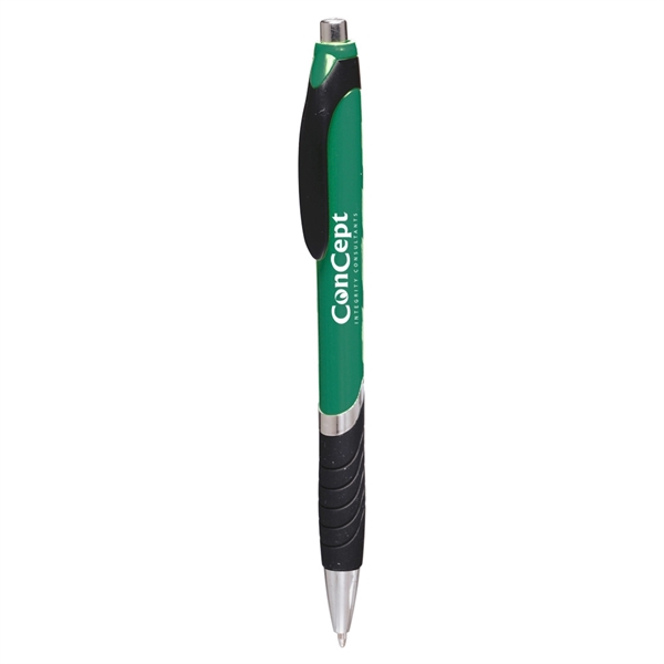 Ergonomically designed click-action ballpoint pen with rubber grip.... from ASI 39552 BEL Promo