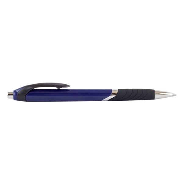 Ergonomically designed click-action ballpoint pen with rubber grip.... from ASI 39552 BEL Promo
