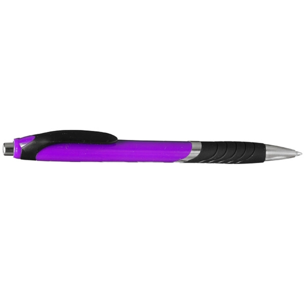 Ergonomically designed click-action ballpoint pen with rubber grip.... from ASI 39552 BEL Promo