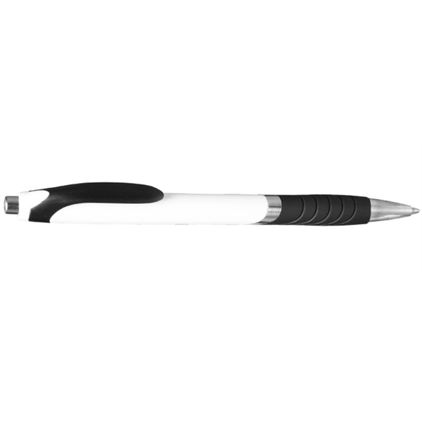 Ergonomically designed click-action ballpoint pen with rubber grip.... from ASI 39552 BEL Promo