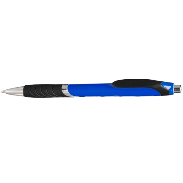 Ergonomically designed click-action ballpoint pen with rubber grip.... from ASI 39552 BEL Promo