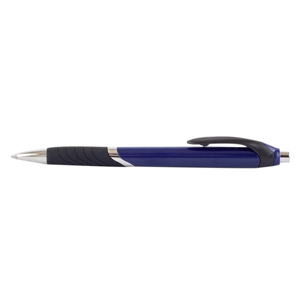 Ergonomically designed click-action ballpoint pen with rubber grip.... from ASI 39552 BEL Promo