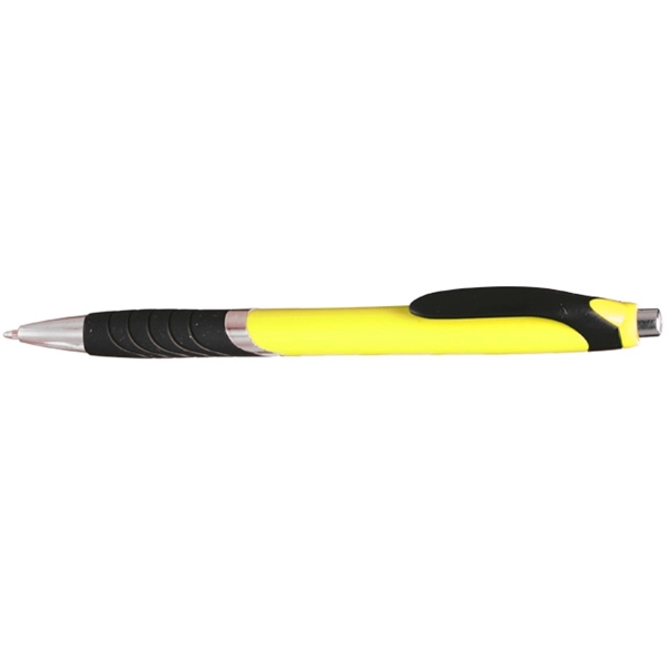 Ergonomically designed click-action ballpoint pen with rubber grip.... from ASI 39552 BEL Promo