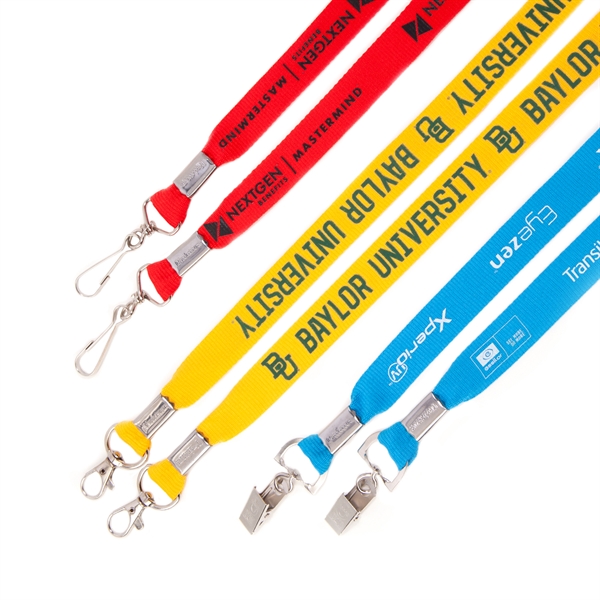Our 3/4" Flat Polyester Double-ended polyester lanyards in assorted styles and... from ASI 62088 IDProductsource