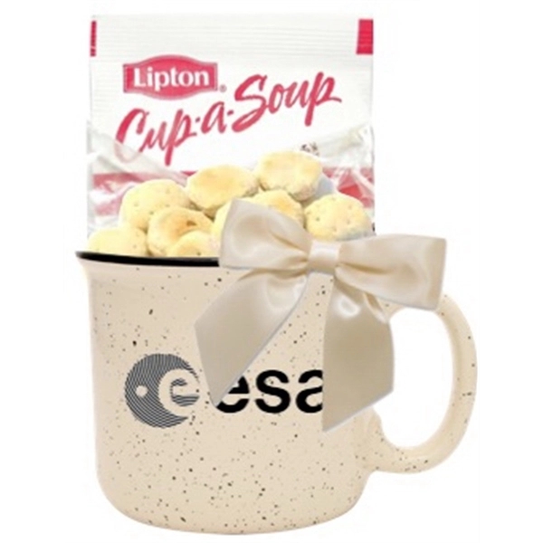 Cup of Soup in 14 oz Blue Mug wrapped with soup... from ASI 89971 Stuff A Mug