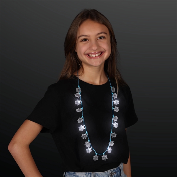 Stock snowflake string lights necklace. Blank.... from ASI 34194 ALightPromos / Alight Promotional Products