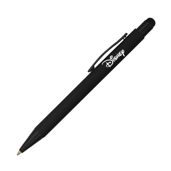 Click action aluminum pen with soft touch stylus... from ASI 40544 Binaco