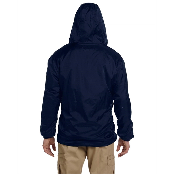 Dickies men's fleece-lined hooded nylon jacket with full zip and hand-warmer... from ASI 34063 alphabroder