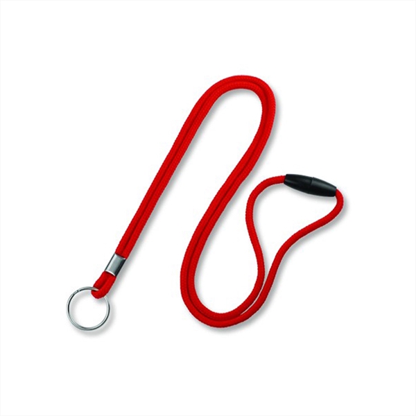 1/8" round polypropylene 36" lanyard, with breakaway. Nickel-plated steel key ring... from ASI 62088 IDProductsource