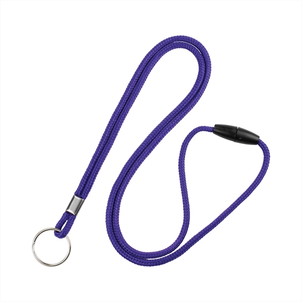 1/8" round polypropylene 36" lanyard, with breakaway. Nickel-plated steel key ring... from ASI 62088 IDProductsource