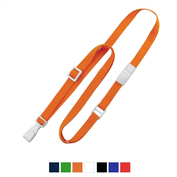 Made of flat polyester, this lanyard features a slide adjuster that... from ASI 62088 IDProductsource