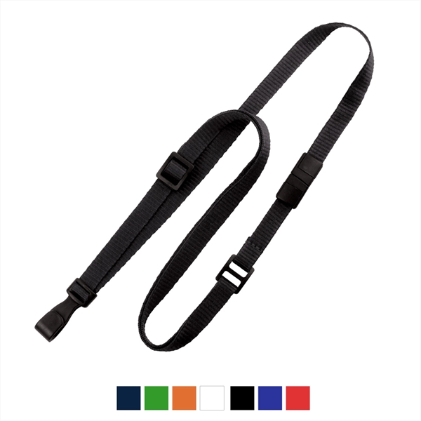 Made of flat polyester, this lanyard features a slide adjuster that... from ASI 62088 IDProductsource