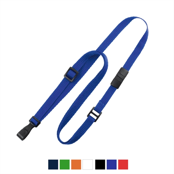 Made of flat polyester, this lanyard features a slide adjuster that... from ASI 62088 IDProductsource