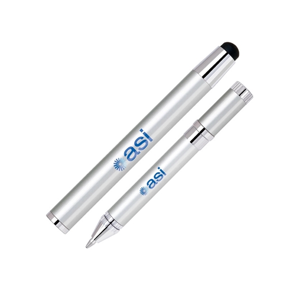 Stainless steel cap-off ballpoint pen with a cool metallic color finish,... from ASI 68190 Lungsal / Lungsal