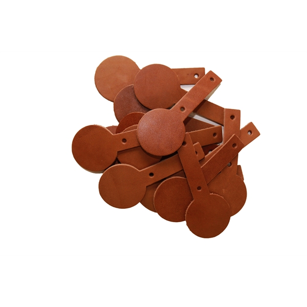 Our "Round Keychain" blank leather piece. This product is blank and... from ASI 75126 Oowee Products