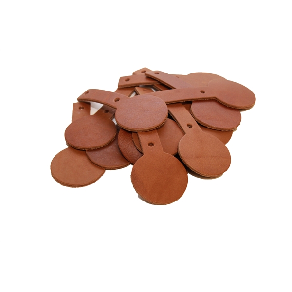 Our "Round Keychain" blank leather piece. This product is blank and... from ASI 75126 Oowee Products