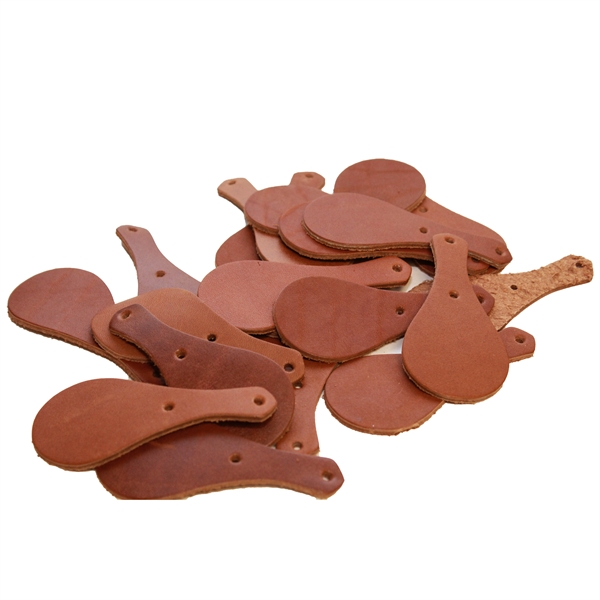 Our "Small Teardrop Keychain" blank leather piece. This product is blank... from ASI 75126 Oowee Products