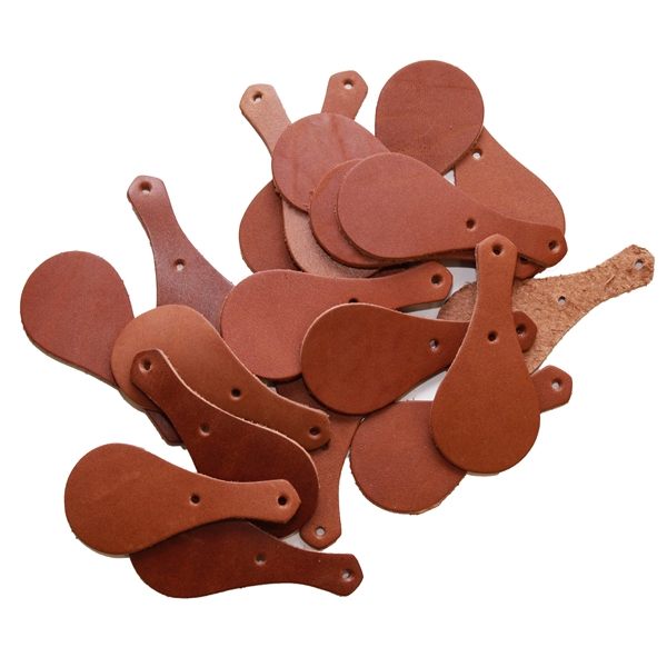 Our "Small Teardrop Keychain" blank leather piece. This product is blank... from ASI 75126 Oowee Products