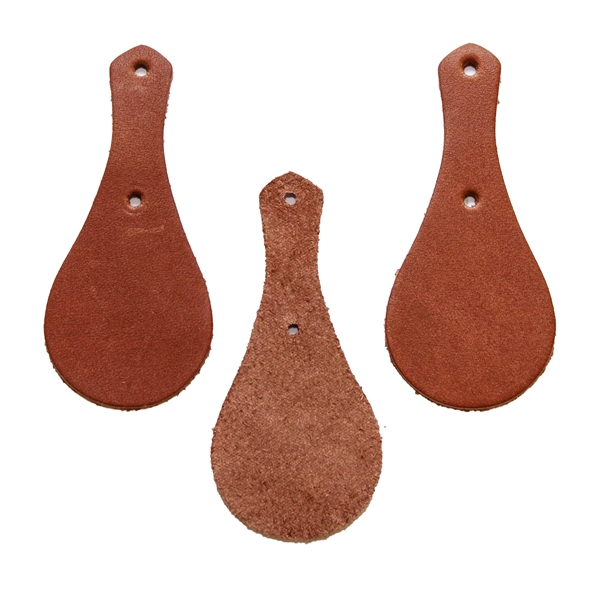 Our "Small Teardrop Keychain" blank leather piece. This product is blank... from ASI 75126 Oowee Products