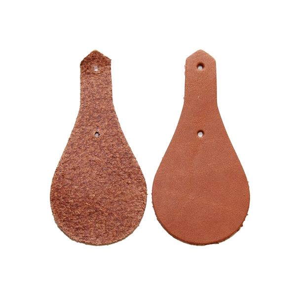 Our "Large Teardrop Keychain" blank leather piece. This product is blank... from ASI 75126 Oowee Products