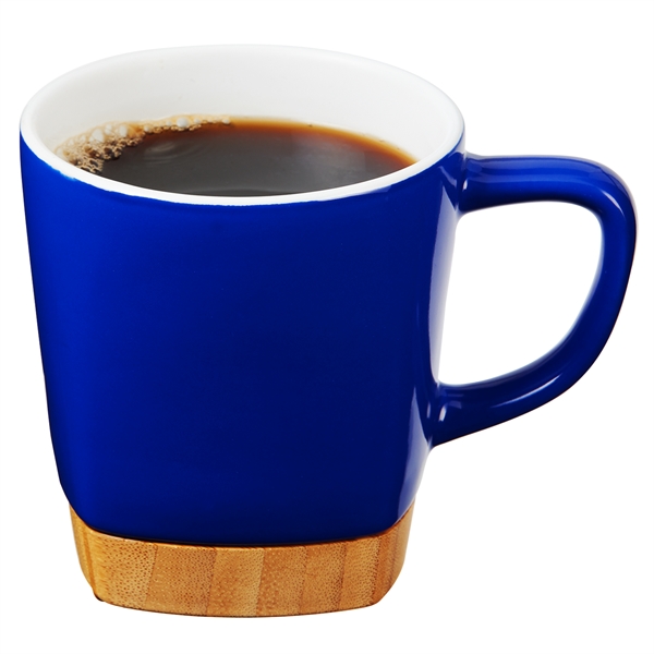 11 oz. ceramic coffee mug with removable bamboo coaster bottom.... from ASI 52840 Evans Manufacturing