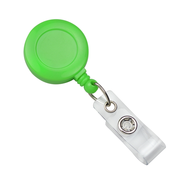 Neon round plastic badge reel includes a slide-type belt clip and... from ASI 62088 IDProductsource