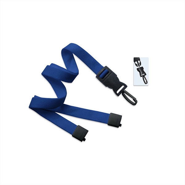 5/8" flat tubular lanyard with breakaway & DTACH plastic swivel hook.... from ASI 62088 IDProductsource