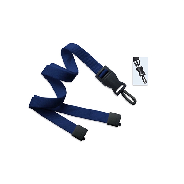 5/8" flat tubular lanyard with breakaway & DTACH plastic swivel hook.... from ASI 62088 IDProductsource