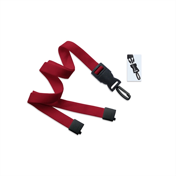 5/8" flat tubular lanyard with breakaway & DTACH plastic swivel hook.... from ASI 62088 IDProductsource