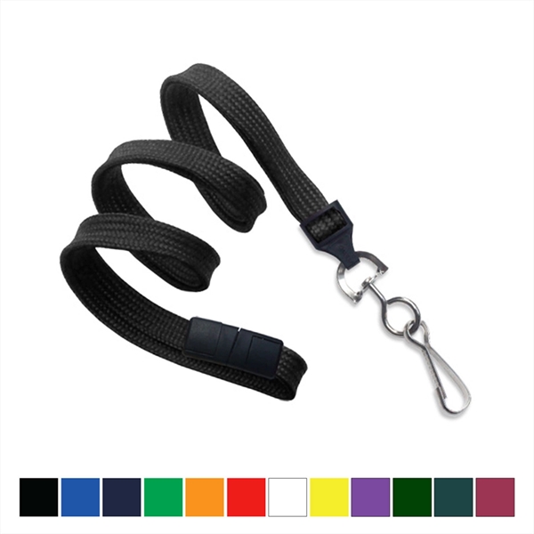 3/8" Comfortable tube braid breakaway woven lanyard with a universal slide... from ASI 62088 IDProductsource
