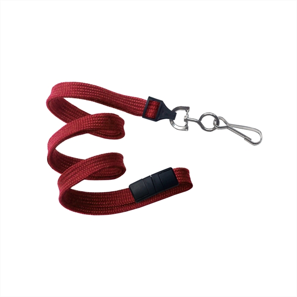 3/8" Comfortable tube braid breakaway woven lanyard with a universal slide... from ASI 62088 IDProductsource