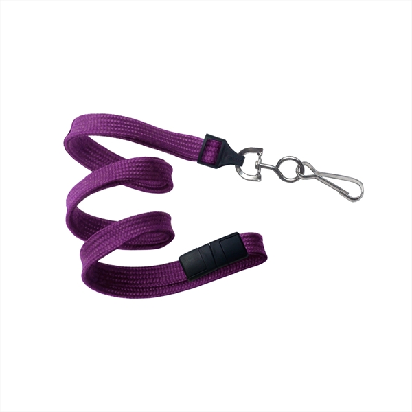 3/8" Comfortable tube braid breakaway woven lanyard with a universal slide... from ASI 62088 IDProductsource