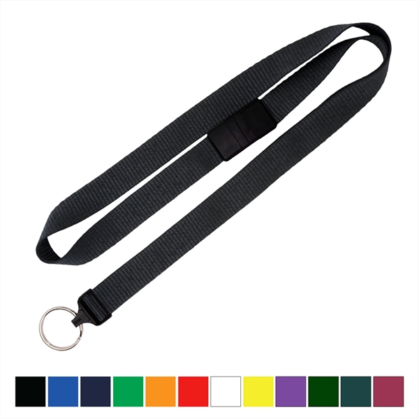 5/8" flat ribbed polyester breakaway lanyard with a universal slide adapter,... from ASI 62088 IDProductsource
