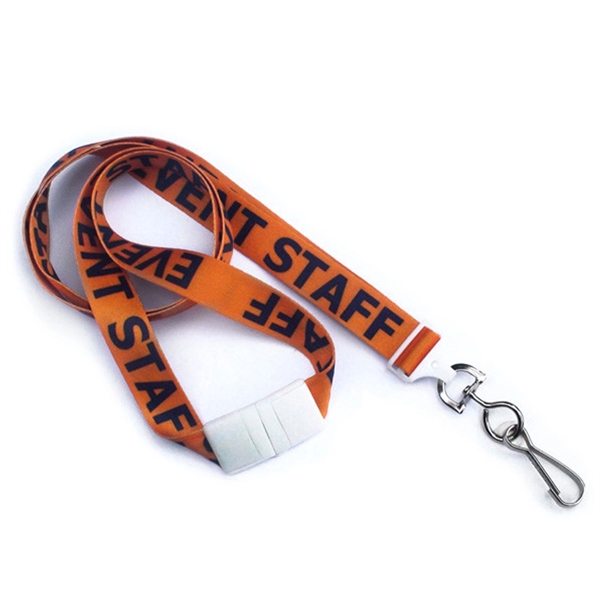 Orange 5/8" Flat Breakaway "Event Staff" Imprinted Lanyard with Swivel Hook.... from ASI 62088 IDProductsource