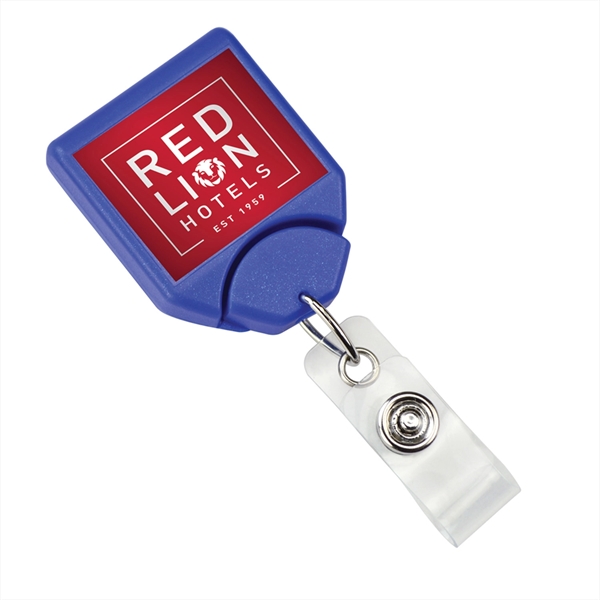 Customized badge reel with a full color label. Our most secure... from ASI 62088 IDProductsource