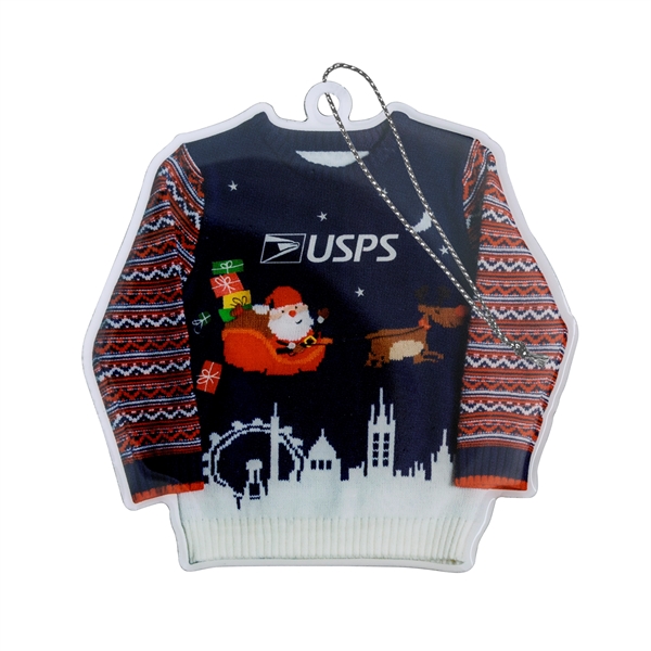 Custom shape stainless steel holiday ornaments with epoxy dome imprint.... from ASI 52263 EMT / EMT EASY