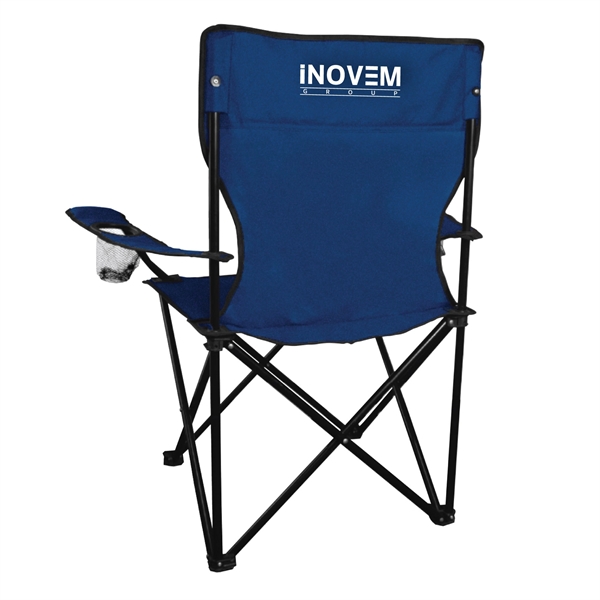 Outdoor folding chair. Heavy duty steel frame, polyester fabric, 2 cup... from ASI 30112 ACE Products / Ace Line